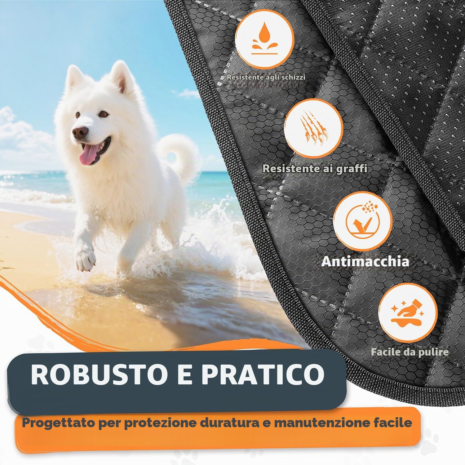 Looxmeer telo bagagliaio auto cani 180x102cm impermeabile