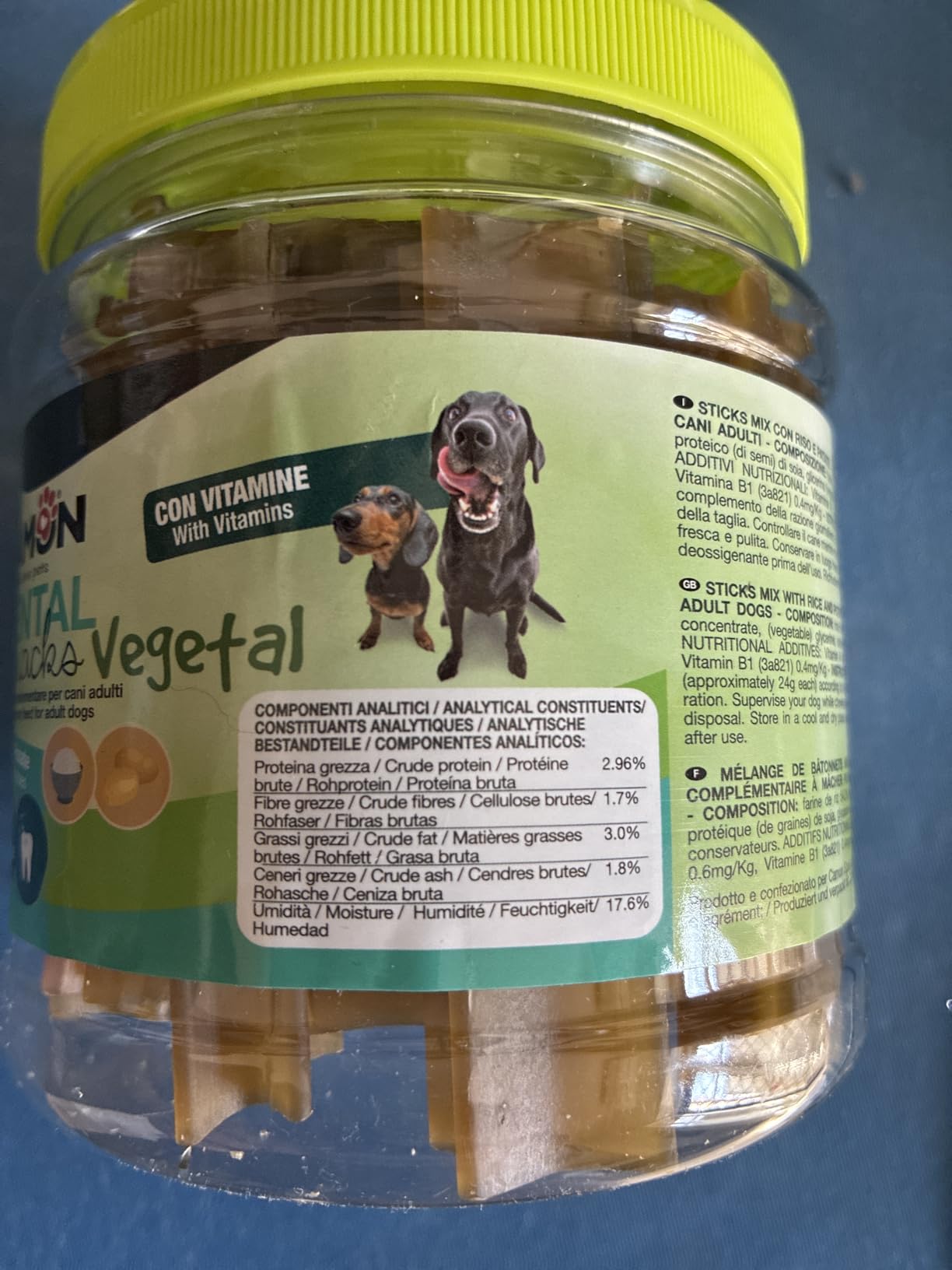 Camon Dental Snacks Vegetal Sticks Mix Snack Cani 400g Gluten Free