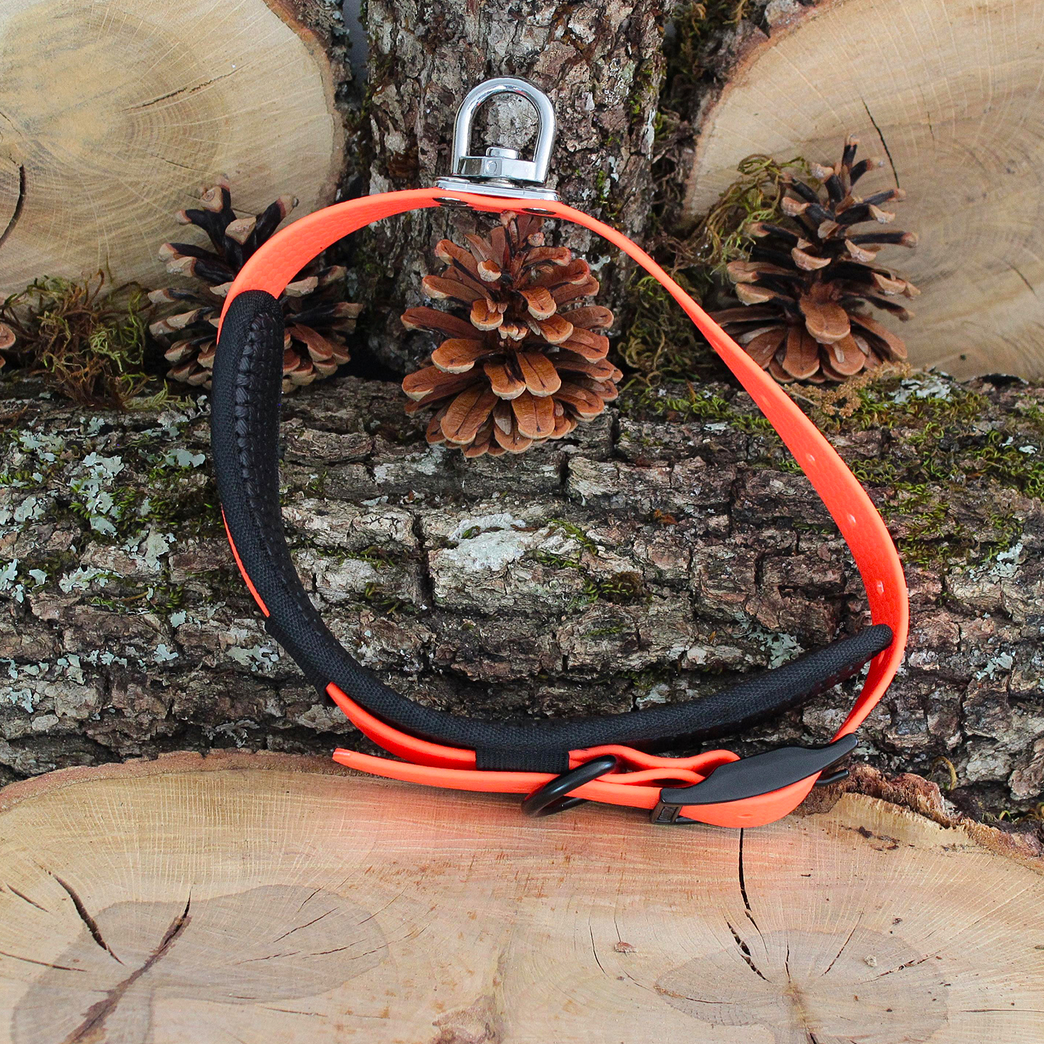 Canihunt Made in France collare cane PVC arancione 25x65 cm