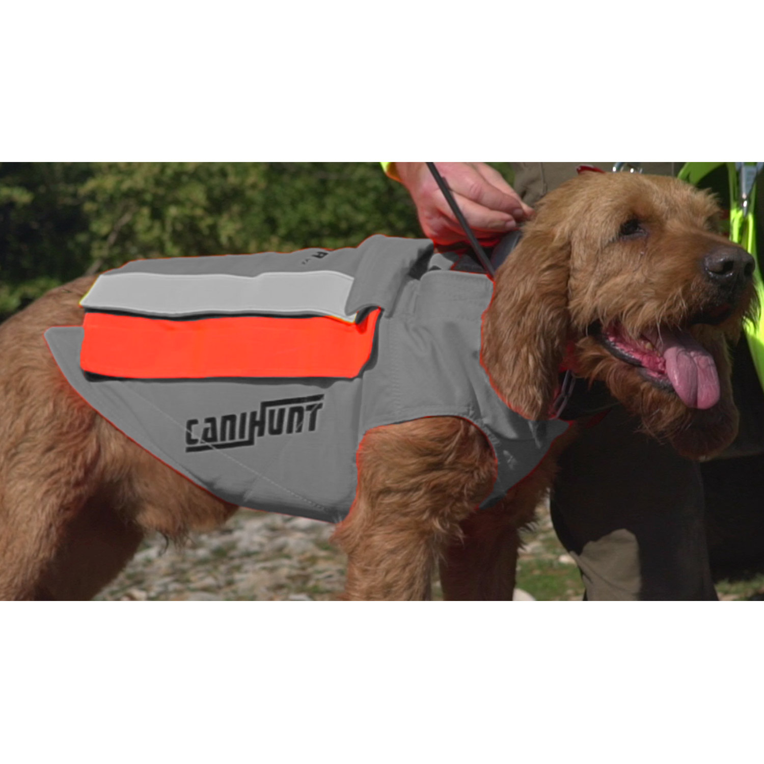 Canihunt Patta Dorsale Aggiuntiva Giubbotto Cane +6 cm Arancione