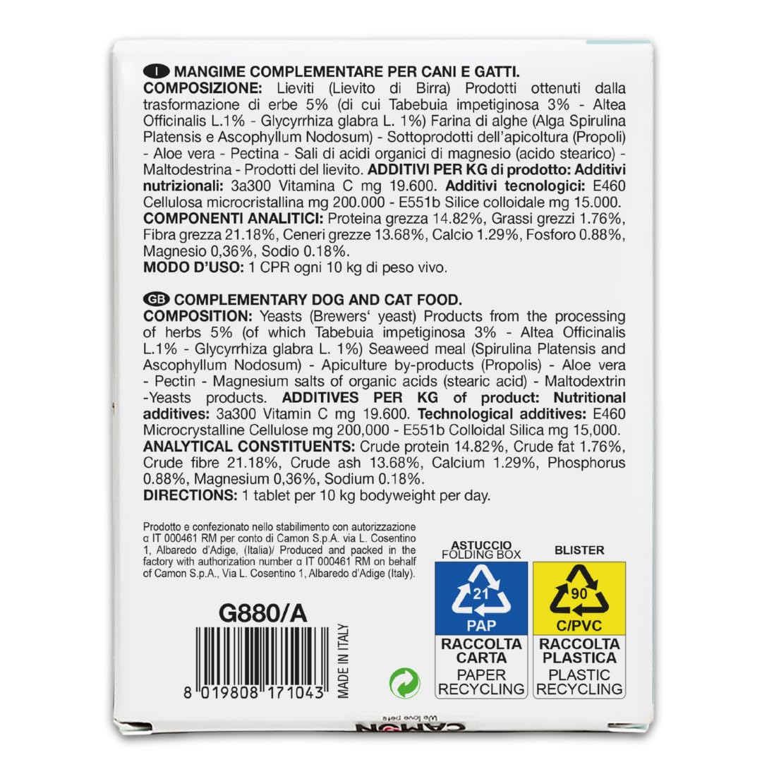 Camon Hybrid Mangime Complementare Cani e Gatti 30 Compresse