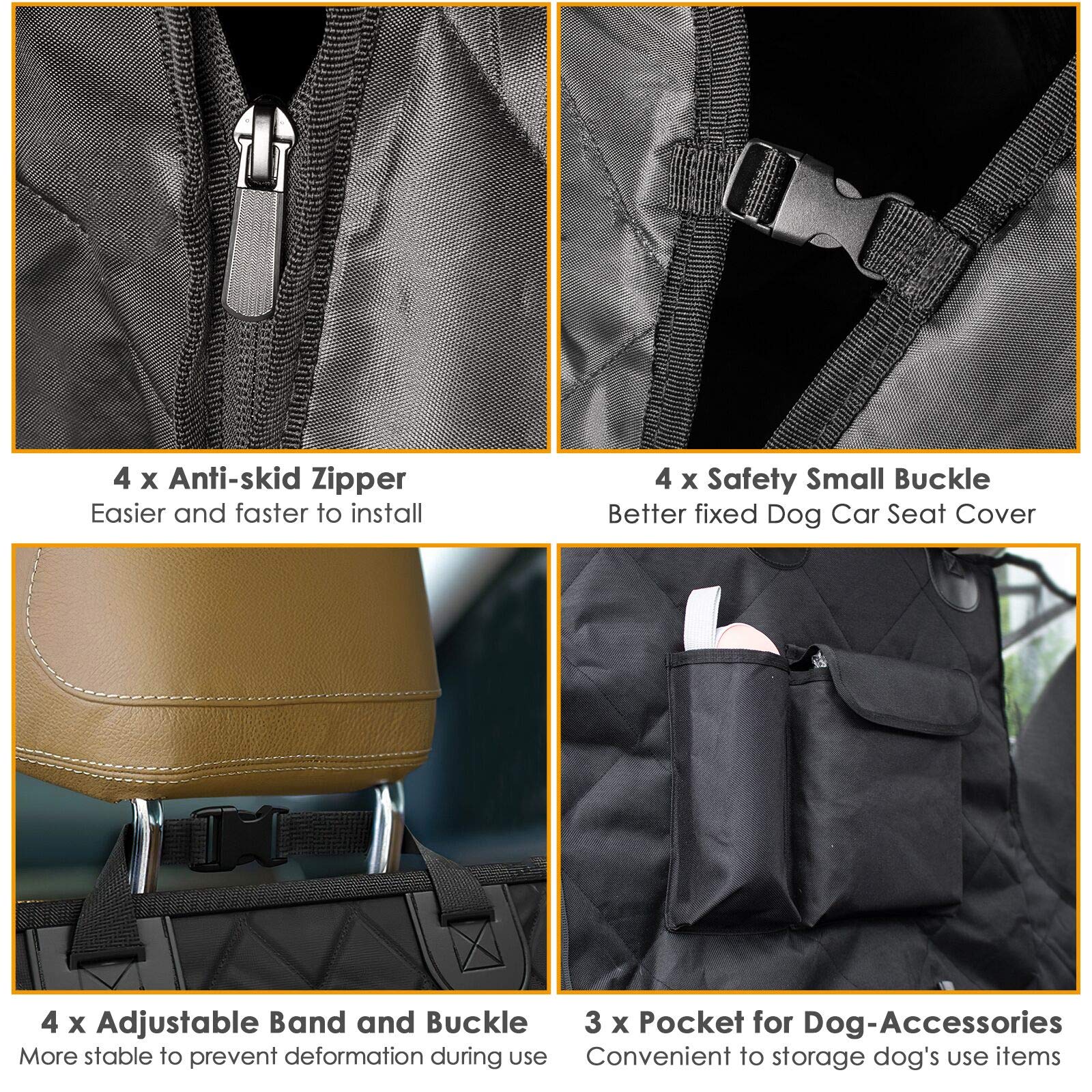 Looxmeer coprisedile auto per cani 147x137 cm impermeabile