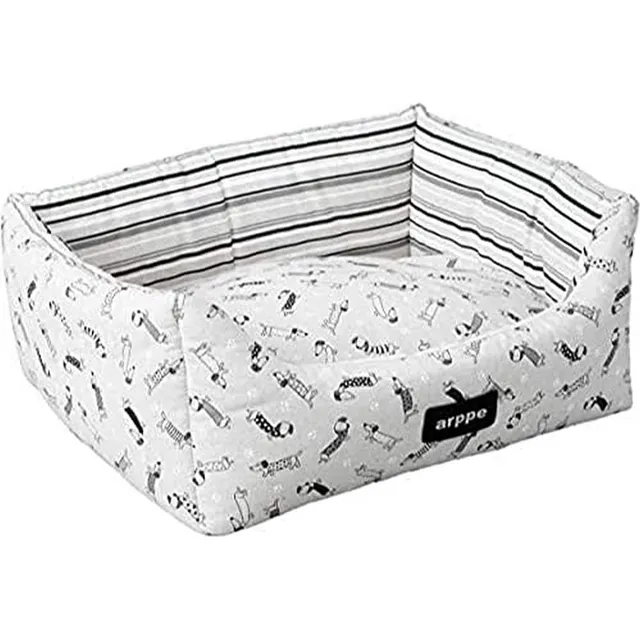 Arppe 330914535017 cuccia rettangolare grigia tela
