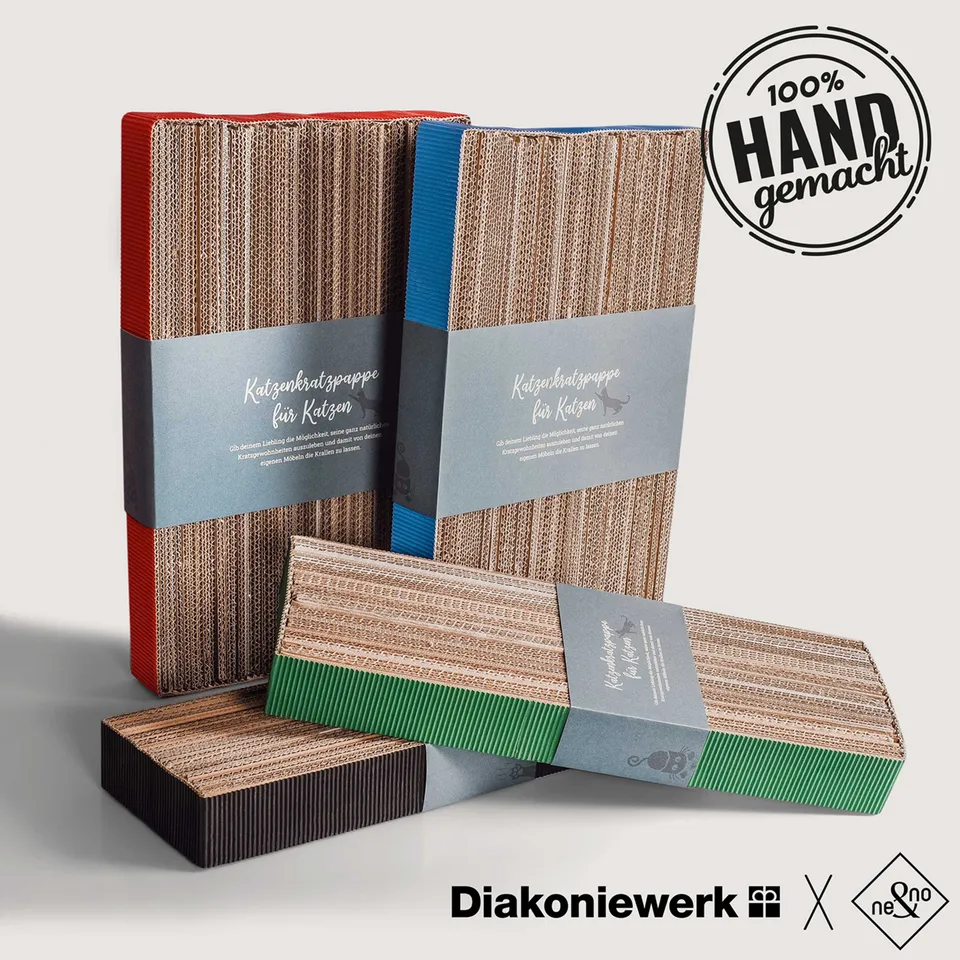 Ne&No Diakoniewerk Tiragraffi cartone riciclato fatto a mano