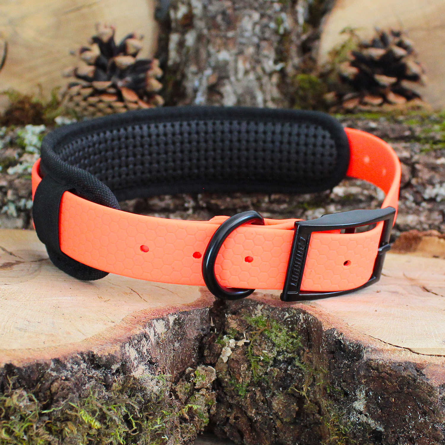 Canihunt Made in France PVC collare 25 mm x 65 cm arancione