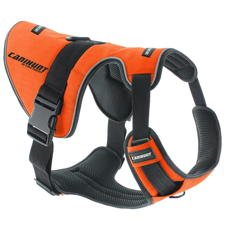Canihunt Signal pettorina cane arancione riflettente anti-trazione
