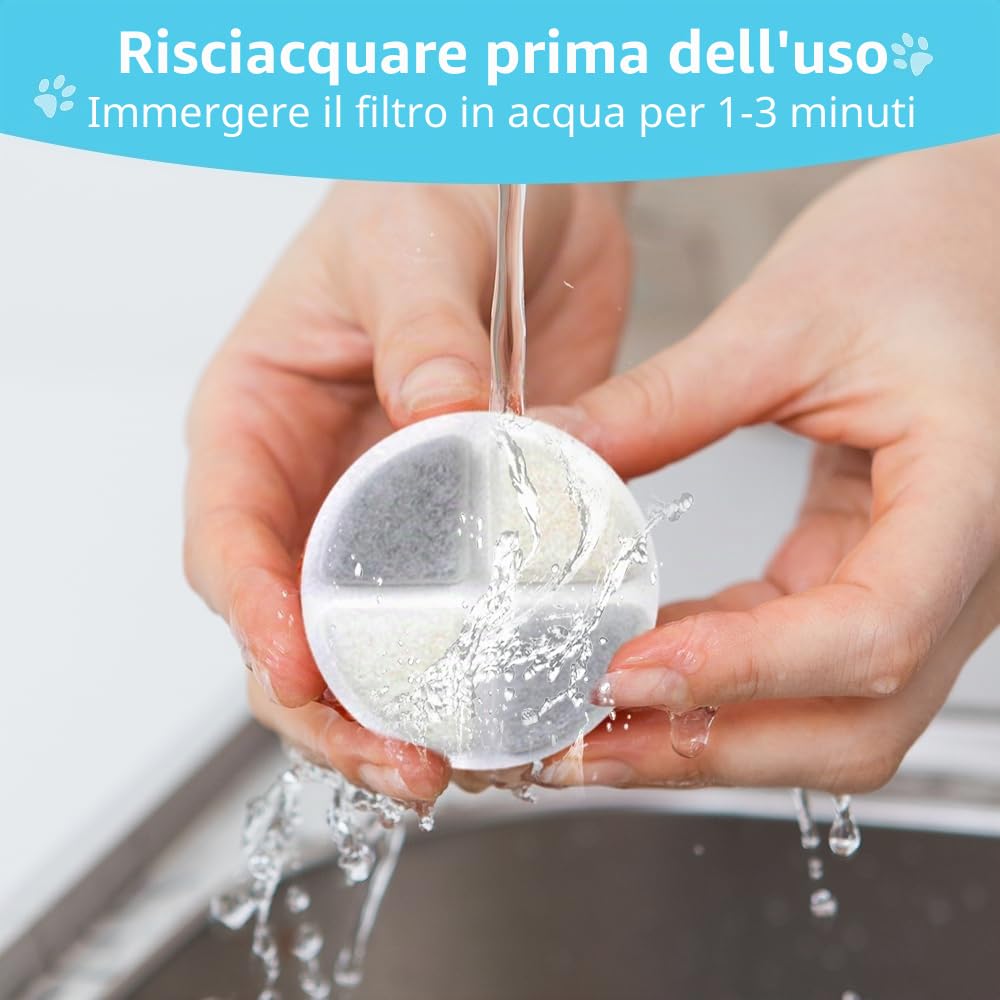 Marchul filtri fontana acqua 6 pezzi tripla azione