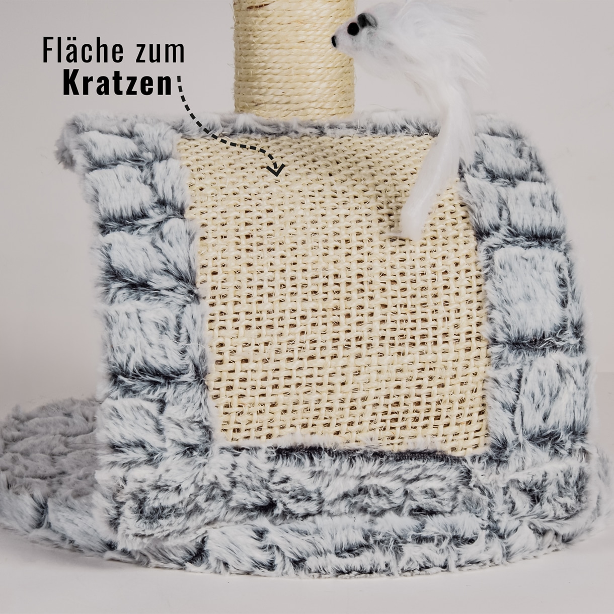Ne&No tiragraffi gatti peluche 40x30 cm con topolini