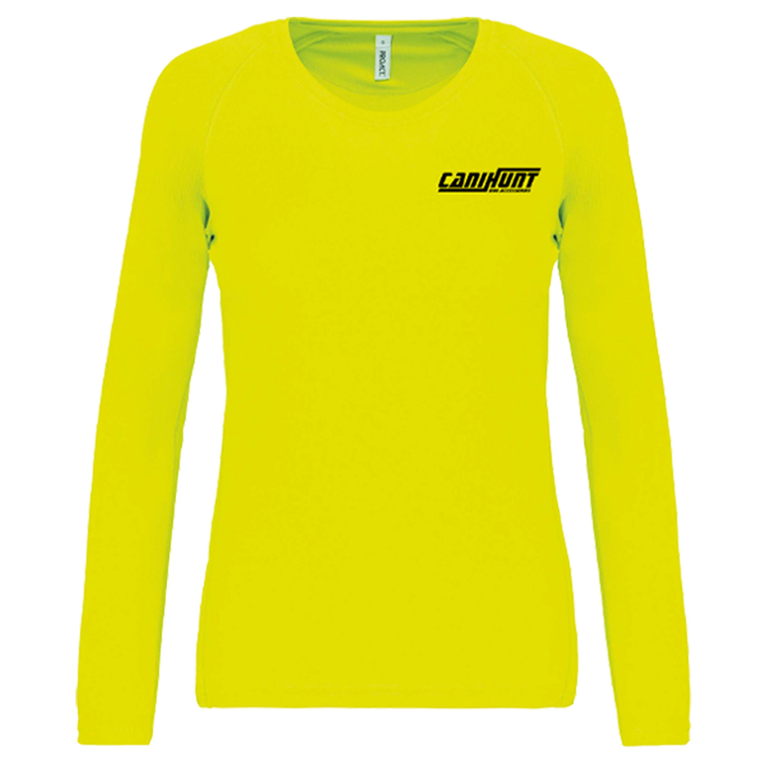 Canihunt maglia maniche lunghe donna giallo fluo poliestere