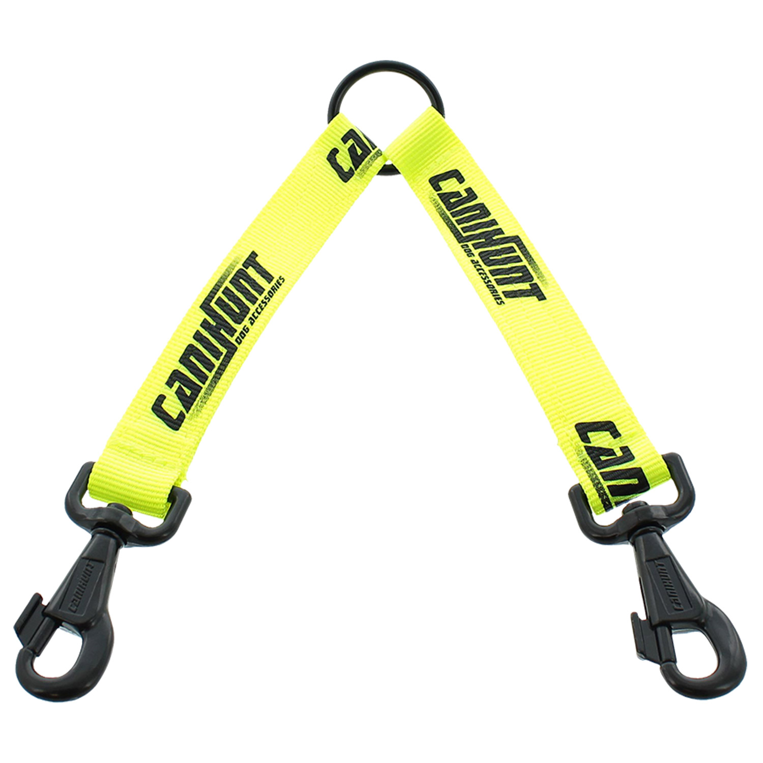 Canihunt Hunter sdoppiatore guinzaglio doppio giallo fluo