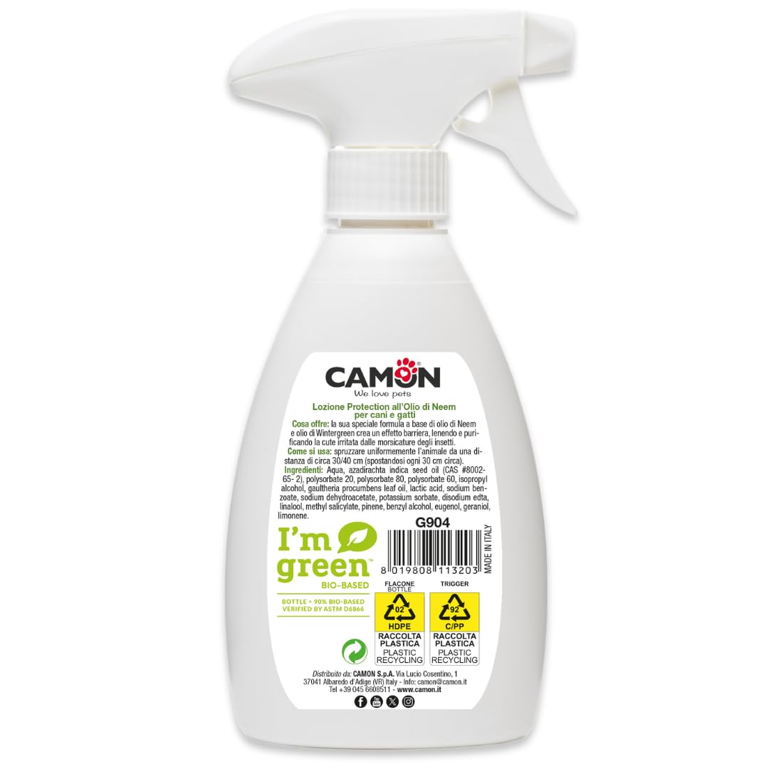Camon Protection Lozione Olio di Neem Cani Gatti 300 ml