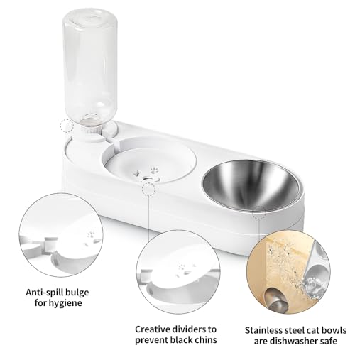 Marchul 2 in 1 set ciotole acciaio inox bianco 0,5 l