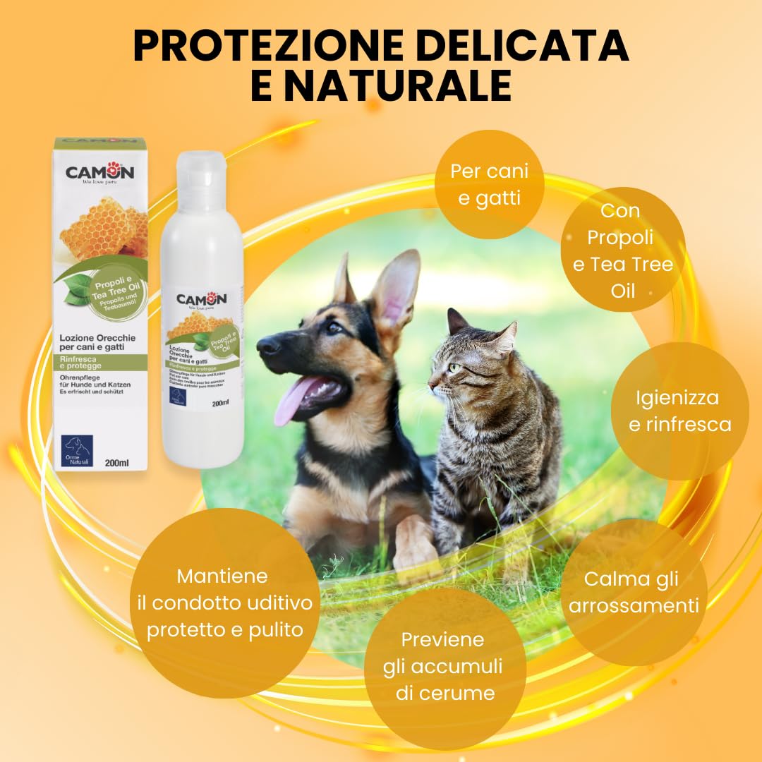 Camon Lozione Orecchie cani gatti lenitiva 200 ml