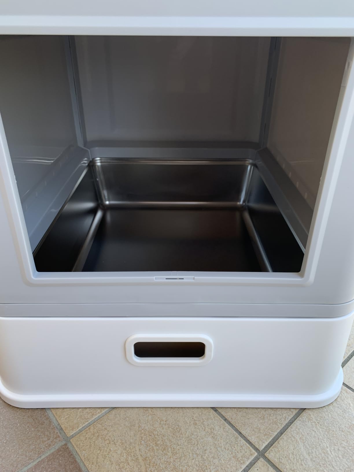 Marchul XL Lettiera Gatti Acciaio Inox Chiusa con Cassetto