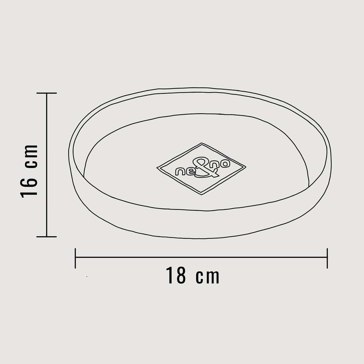 Ne&No Ciotola Gatti in Silicone 16x18 cm Piatta Amica dei Baffi