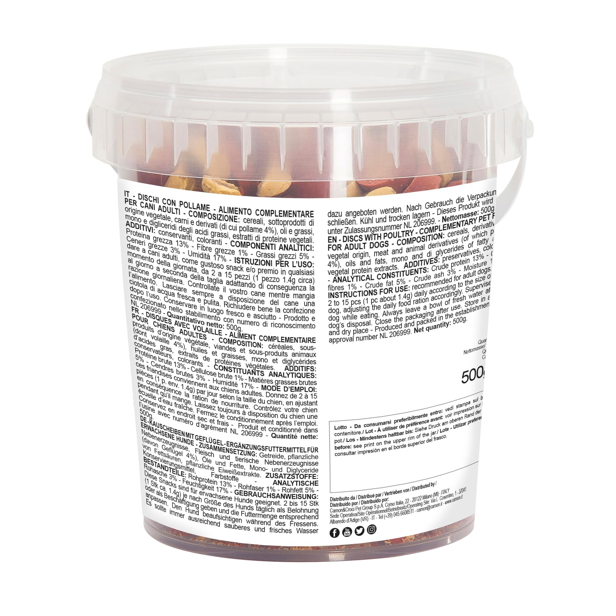 Camon Mini Snacks Mix dischi pollame snack cane 500 g