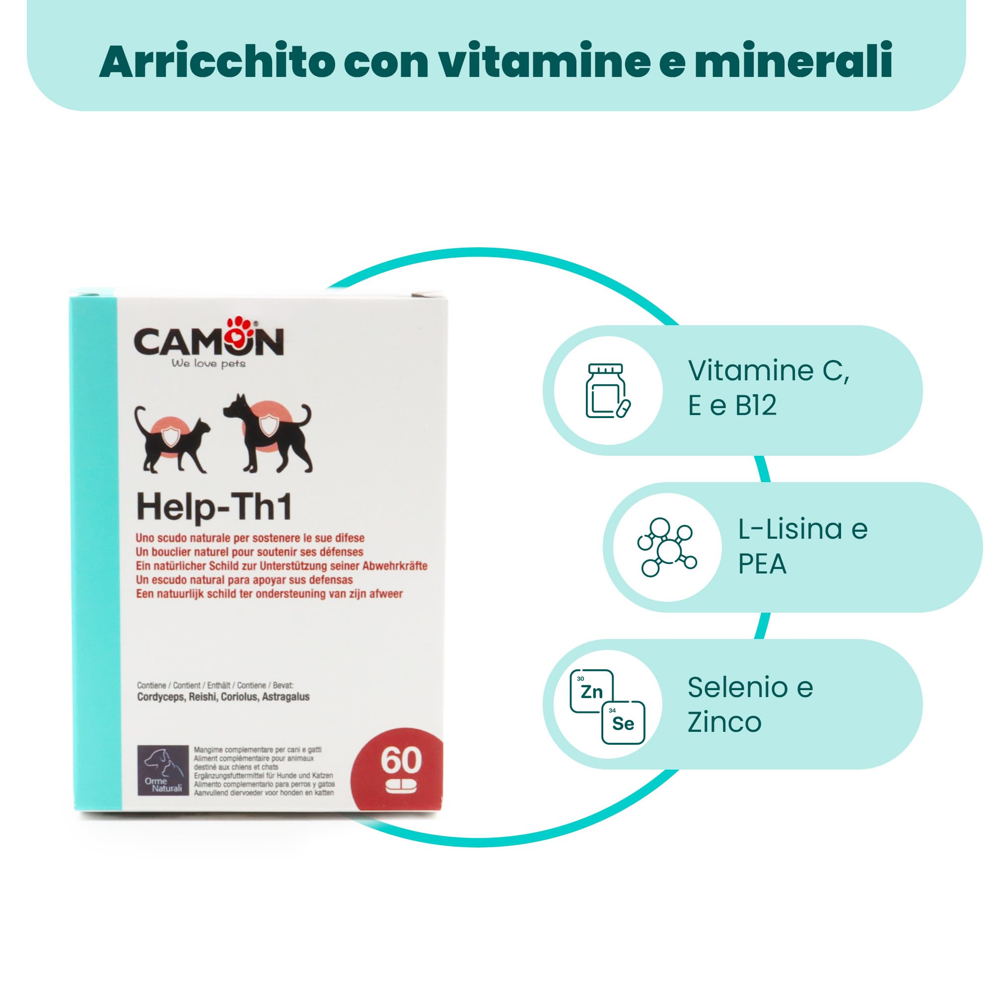 Camon Help-TH1 integratore cani gatti 60 compresse difese