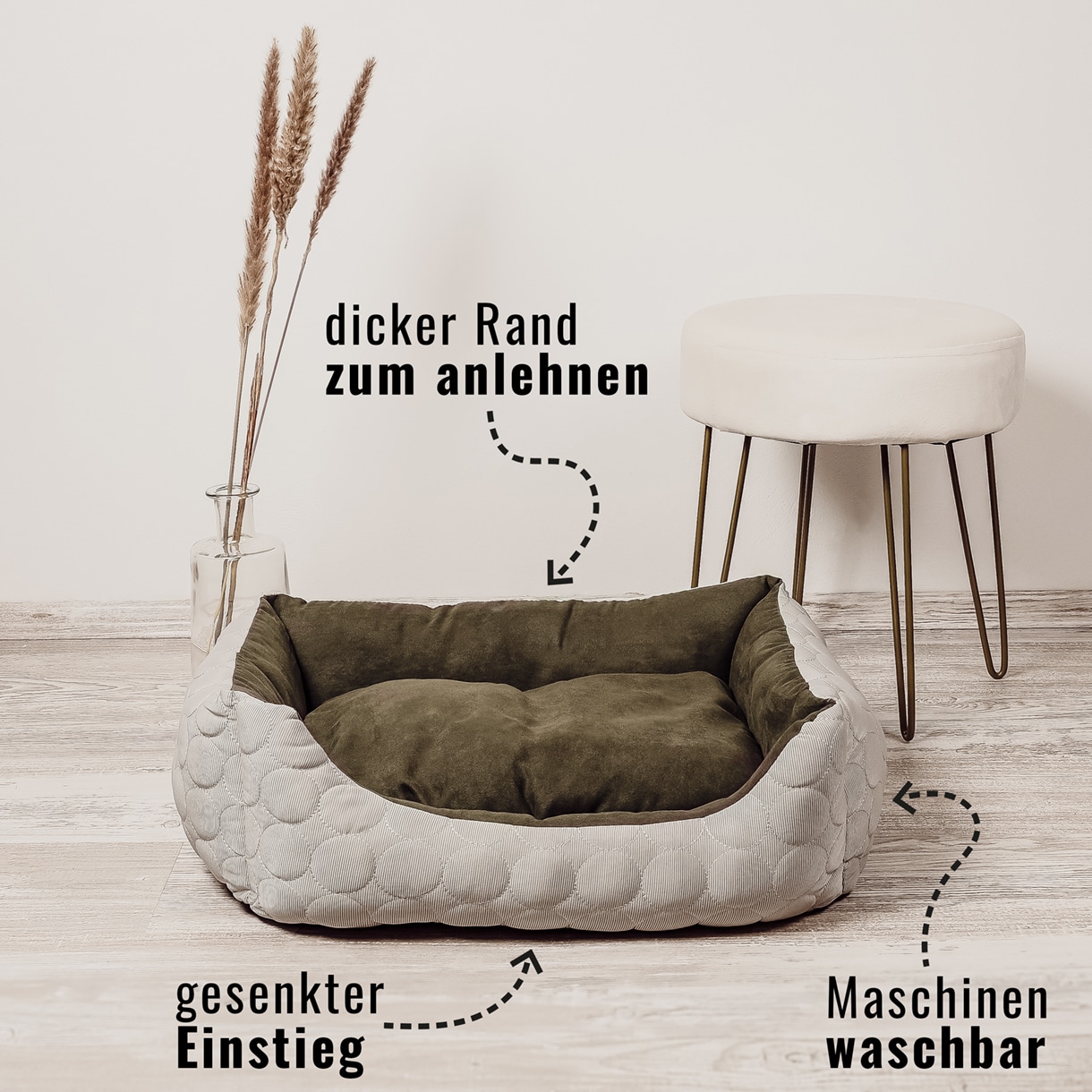 Ne&No cuccia reversibile estate inverno con cuscino
