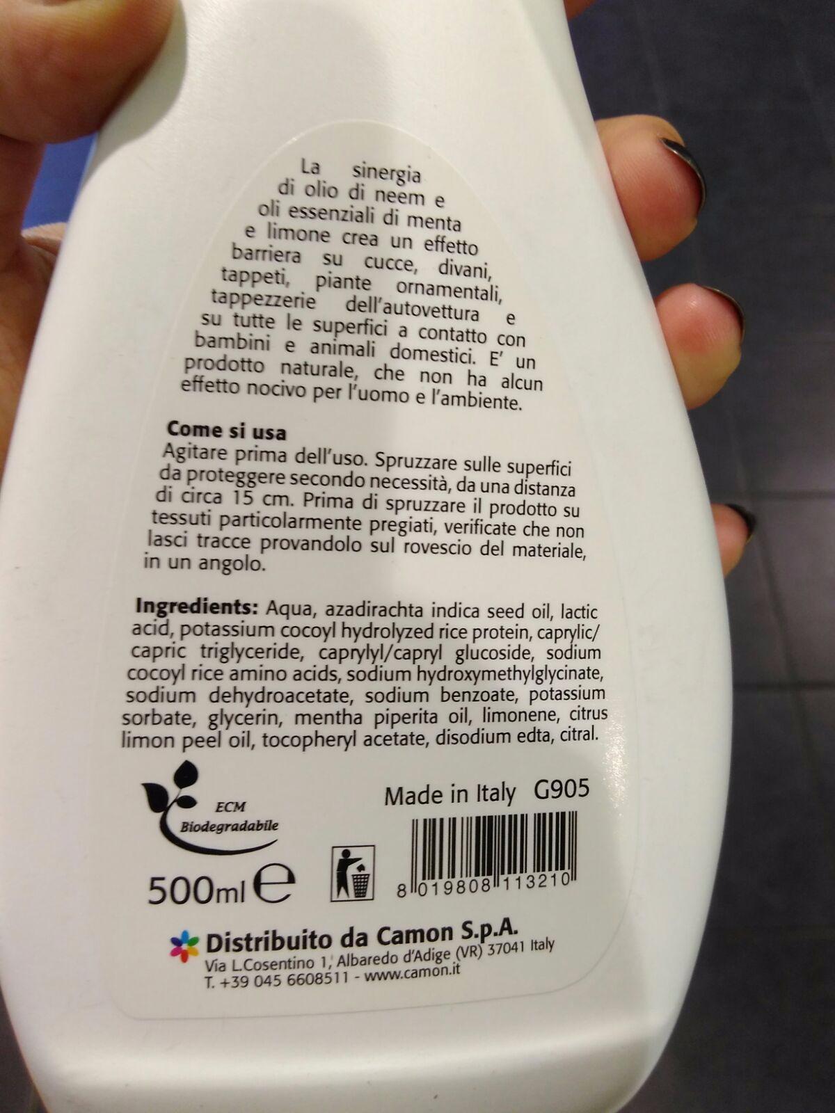 Camon Lozione Protezione Ambienti 500ml Olio di Neem