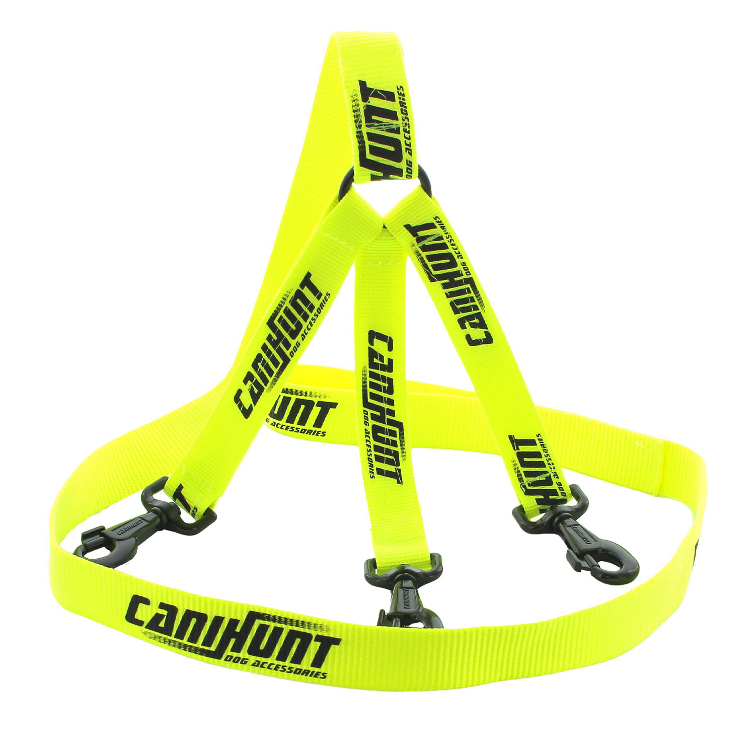 Canihunt Hunter 150 cm guinzaglio cane triplo giallo
