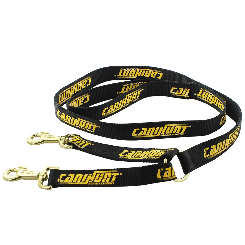 Canihunt Hunter Gold guinzaglio doppio 150 cm con sdoppiatore