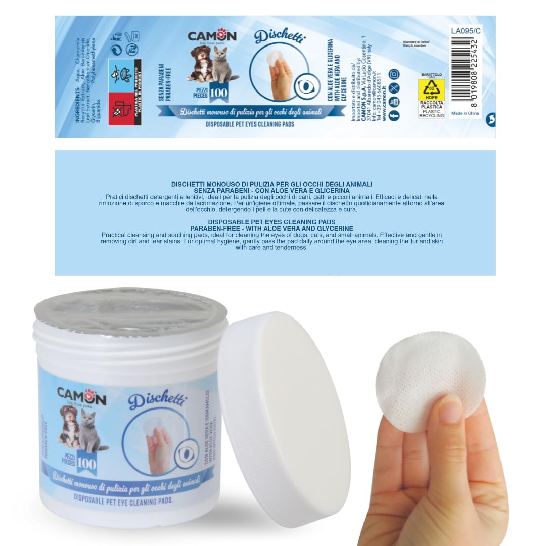 Camon Protection Dischetti Pulizia Occhi 100pz aloe vera
