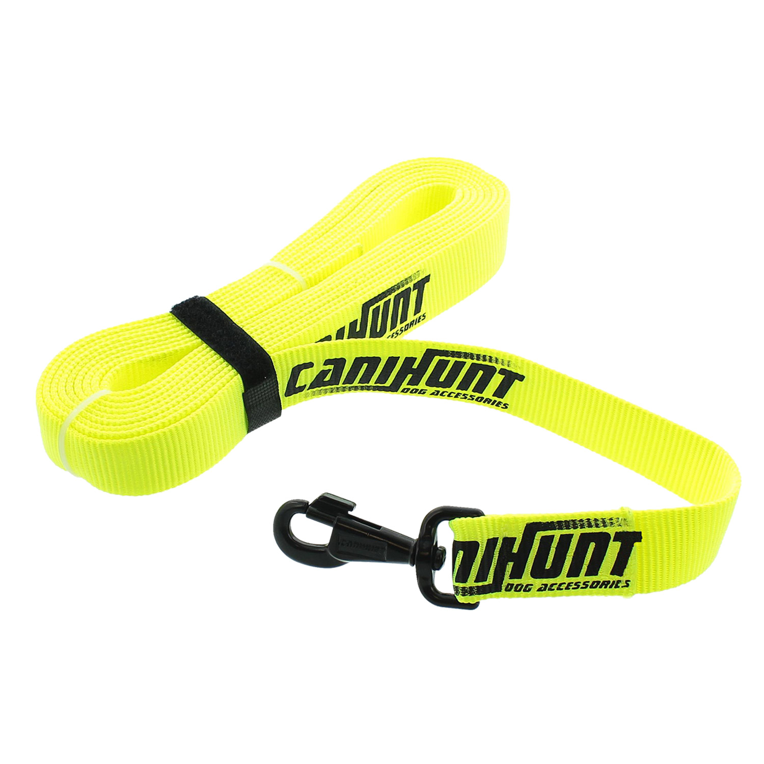 Canihunt Hunter Lunghina Cane Piatta 30 mm Gialla Fluo 5 m