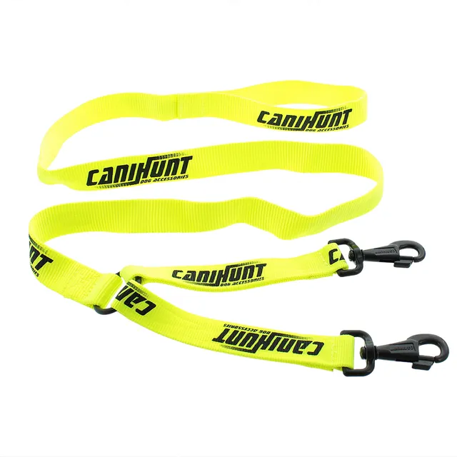 Canihunt Hunter guinzaglio doppio per cani giallo 150 cm