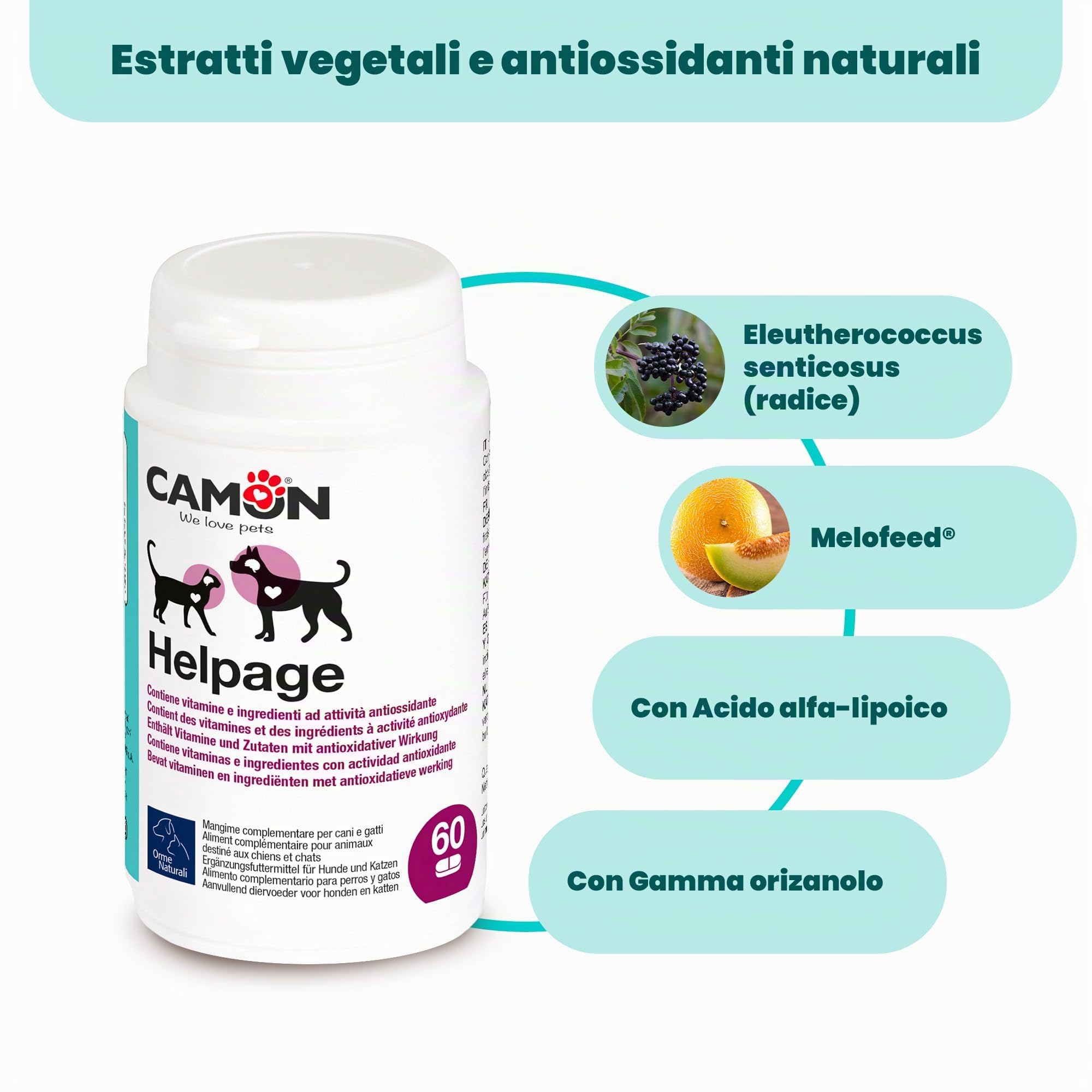 Camon HelpAge Vet integratore cani 60 compresse neutro