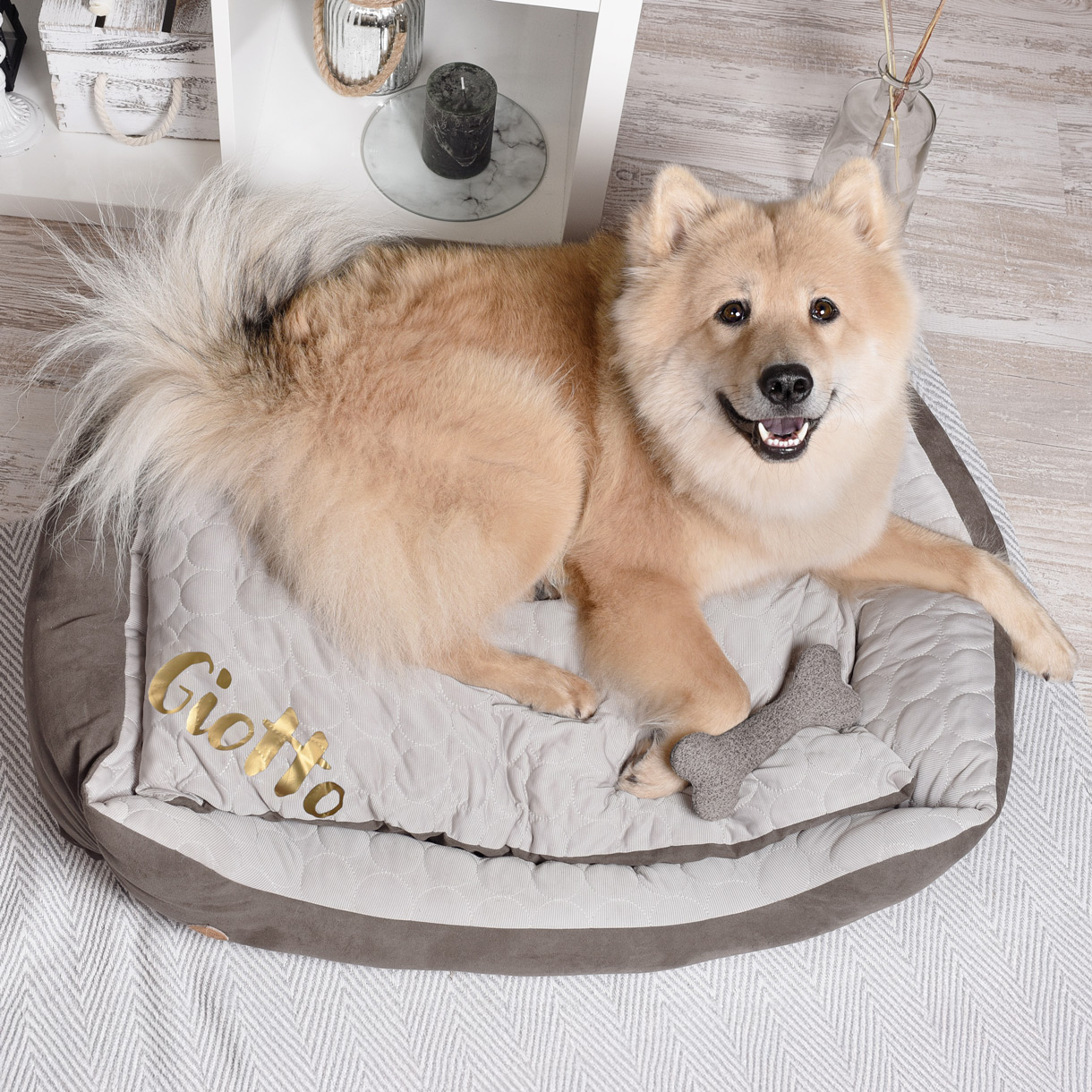 Ne&No Cuccia Reversibile Personalizzata Letto Cane Gatto Nome