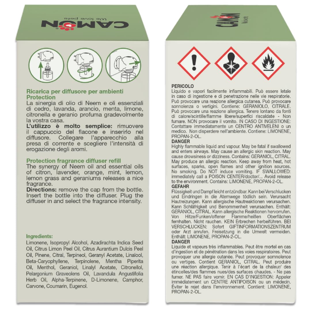 Camon Ricarica Diffusore Neem 30ml Repellente Insetti Naturale