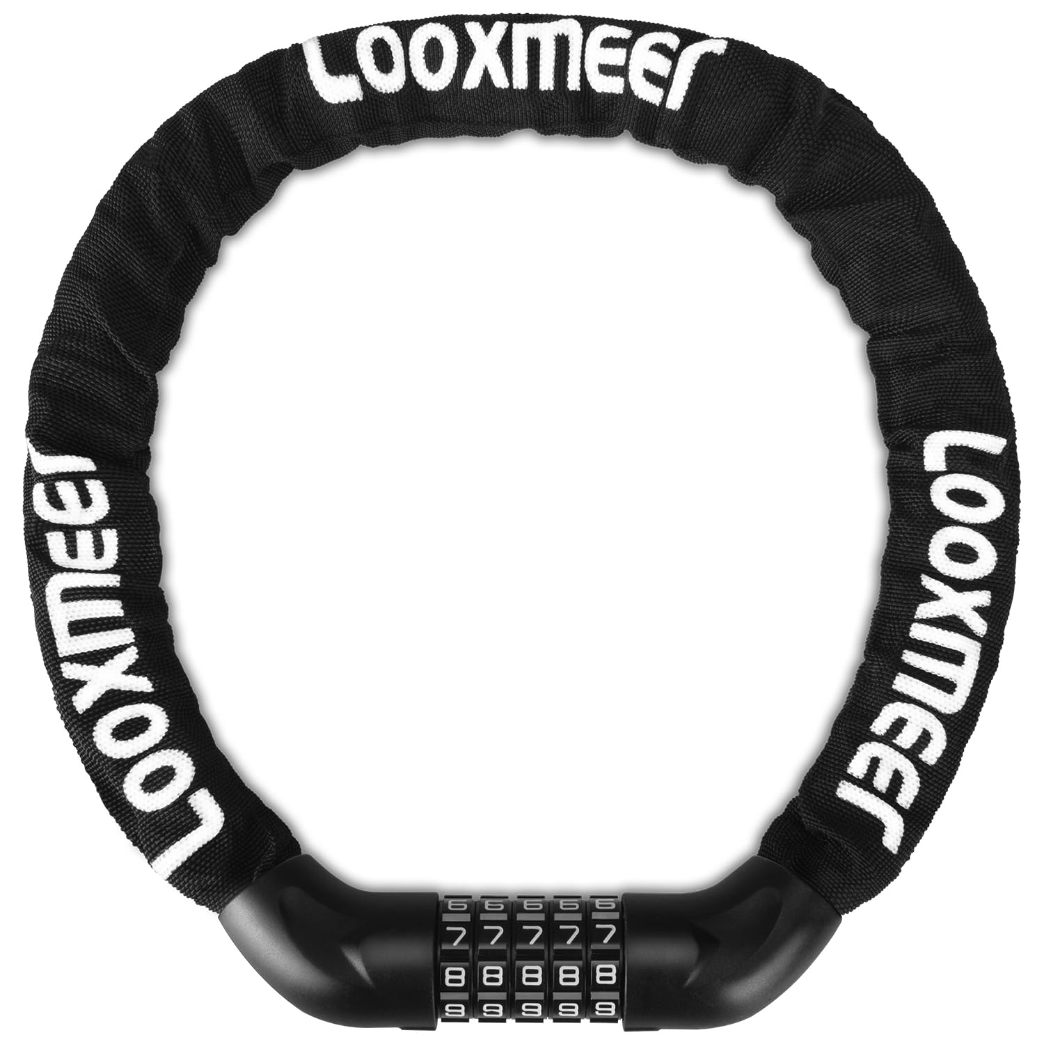 Looxmeer catena antifurto bici combinazione nero 90 cm