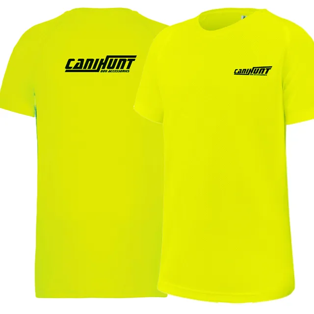 Canihunt T-shirt Bambino Giallo Fluo Maniche Corte