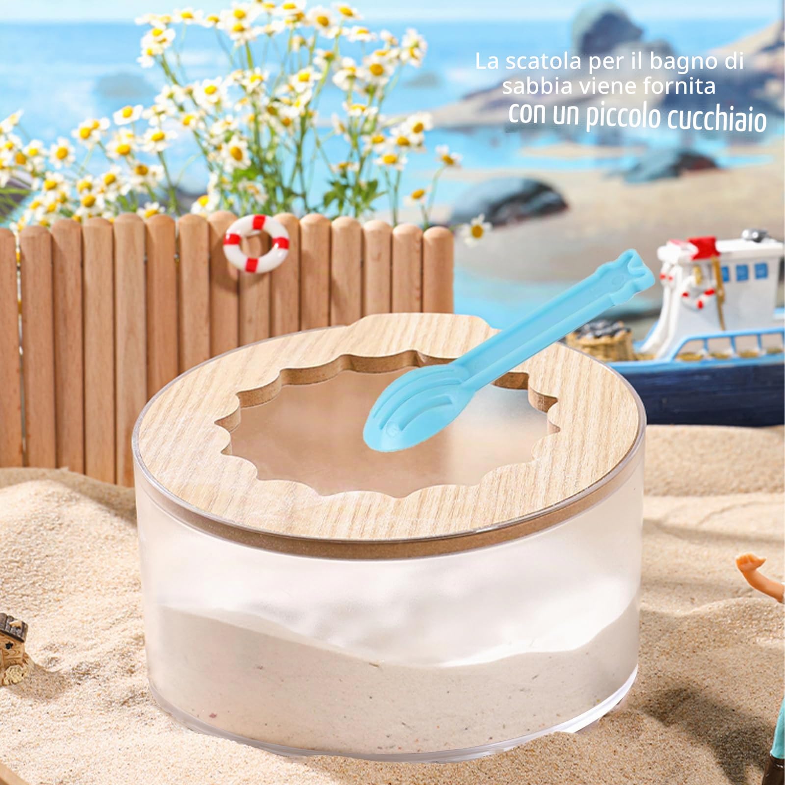 Marchul vaschetta bagno sabbia criceti 14,5cm trasparente con paletta