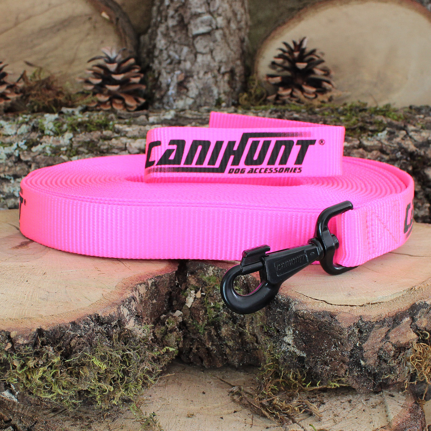 Canihunt Hunter lunghina per cani rosa 30 mm
