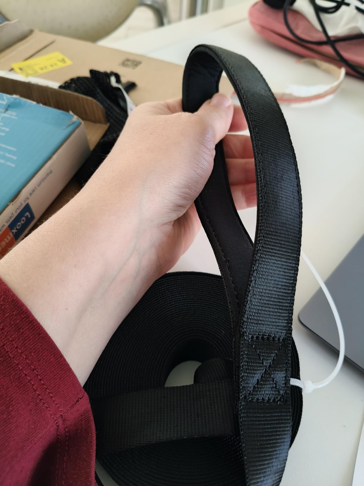 Looxmeer Guinzaglio Addestramento cane nero in nylon