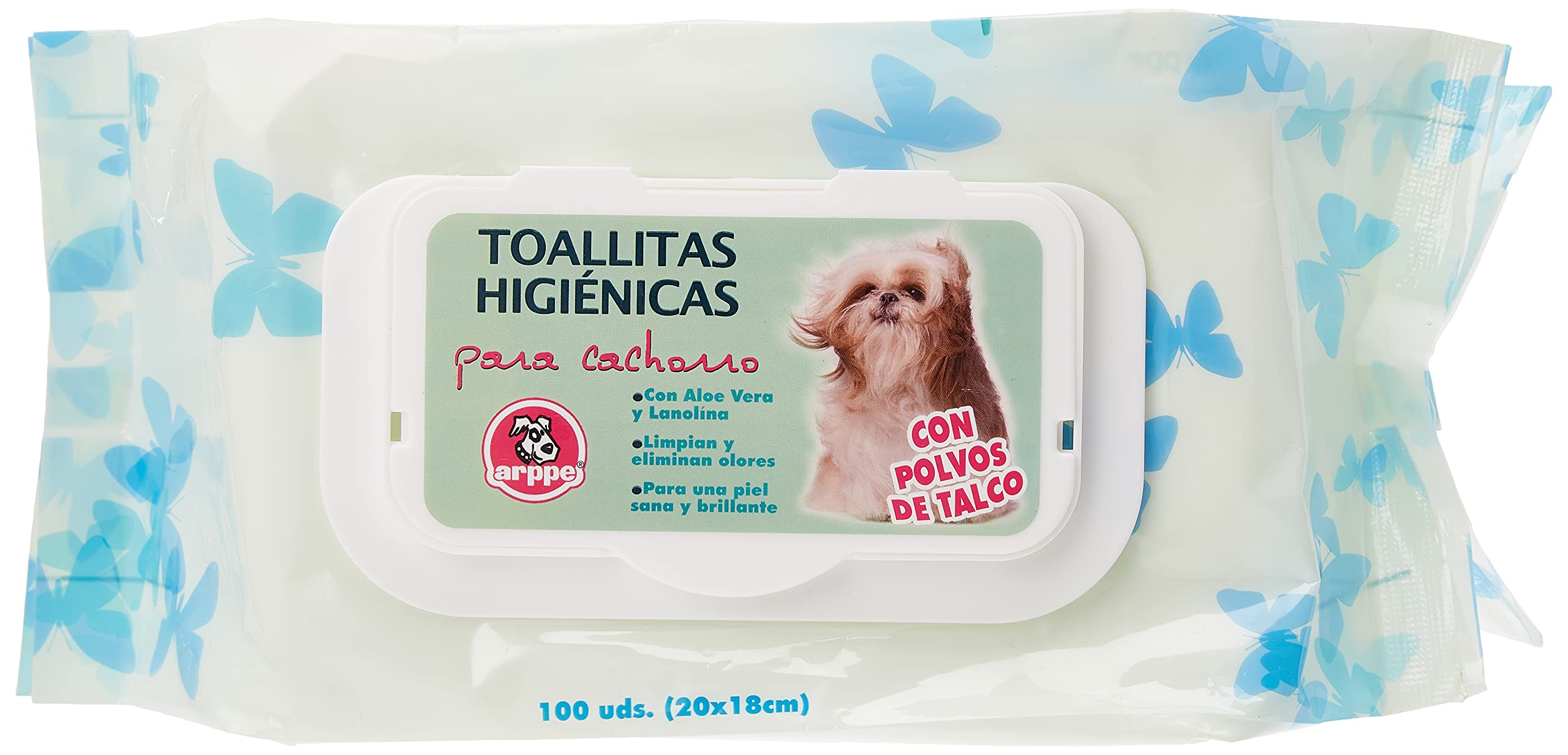 Arppe Salviettine Igieniche Talco per Cuccioli 100 Pezzi