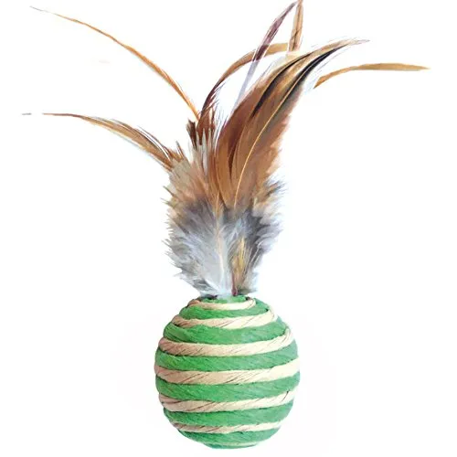 Arppe Piume 3045010302 palla per gatti verde 6 cm in sisal