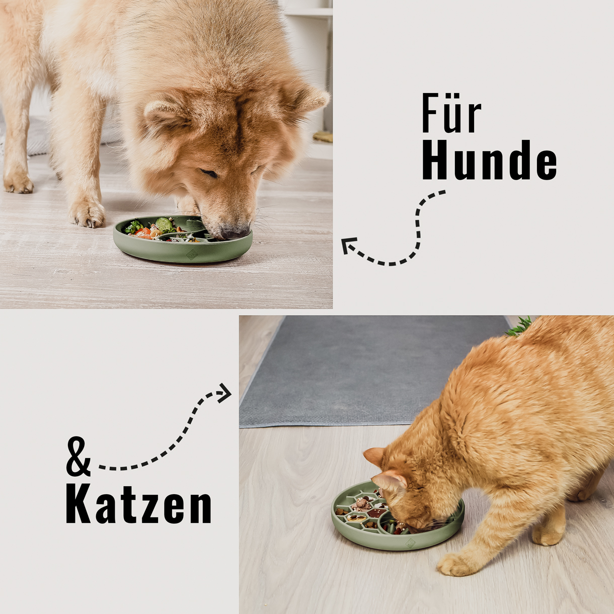 Ne&No anti-ingozzamento ciotola cane gatto silicone 19 cm