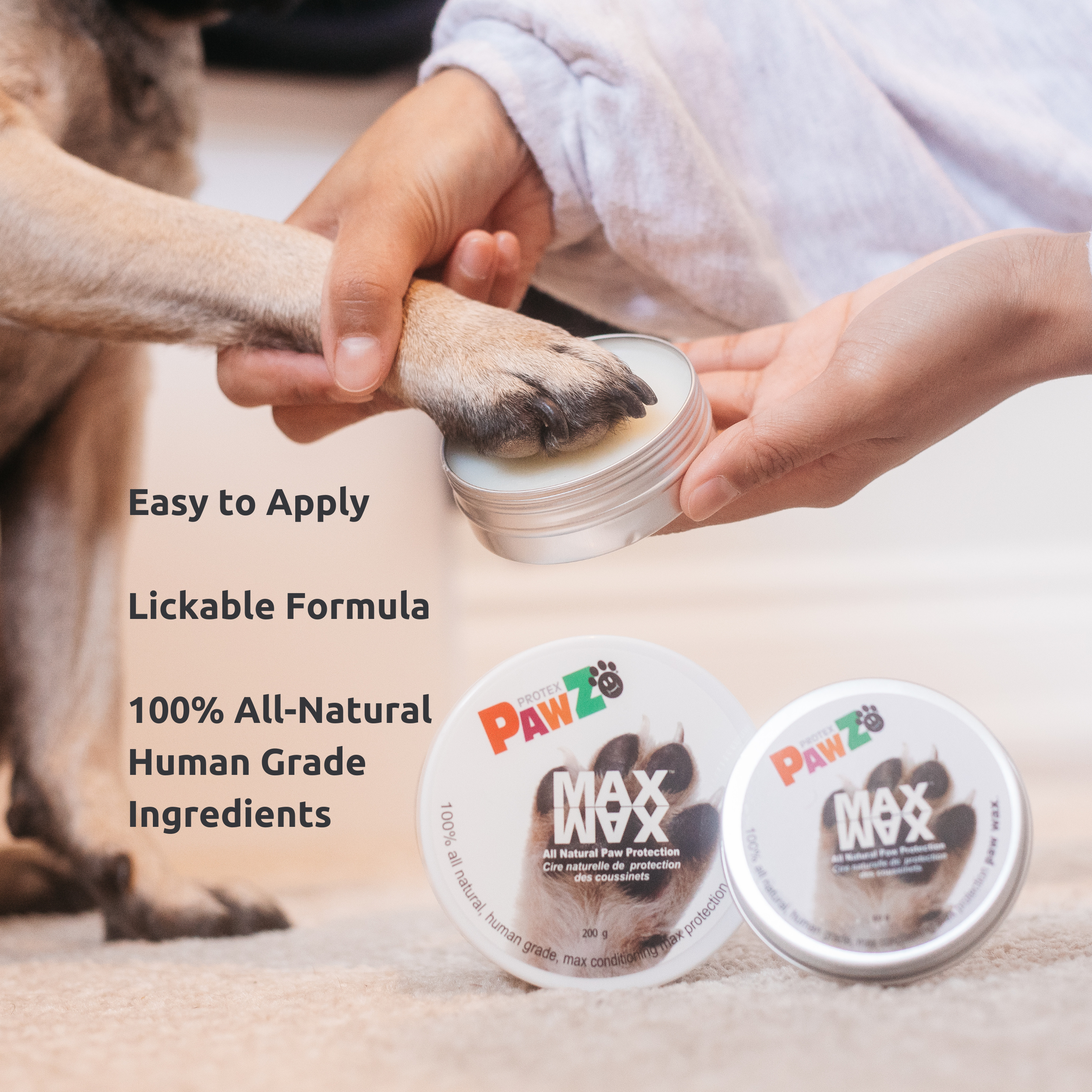 Pawz Soft Paws Kit cura zampe balsamo MaxWax 200 g