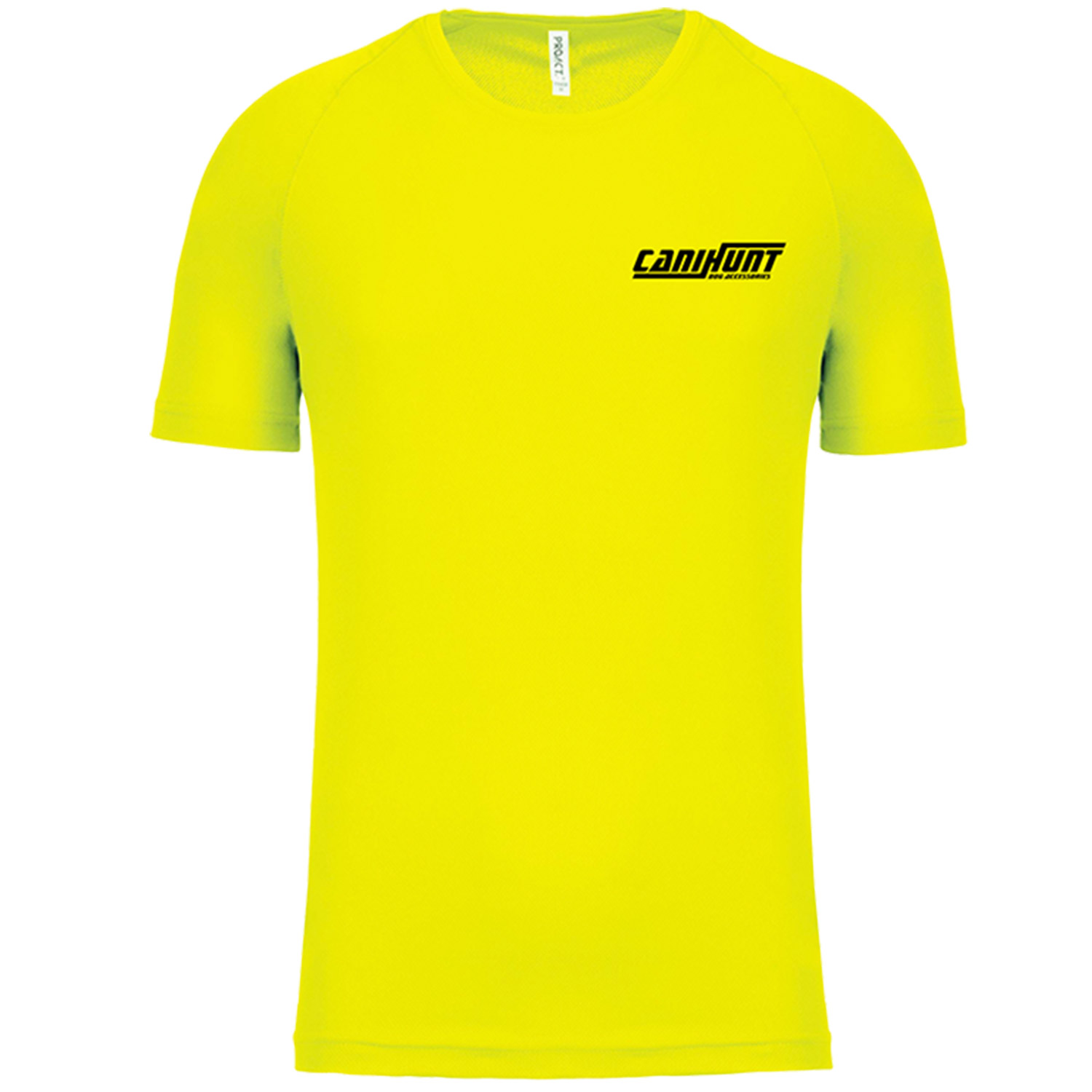 Canihunt t-shirt uomo maniche corte poliestere fluo