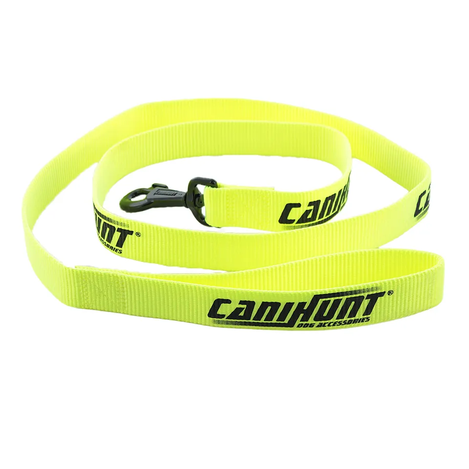 Canihunt Hunter guinzaglio piatto cane 150 cm giallo