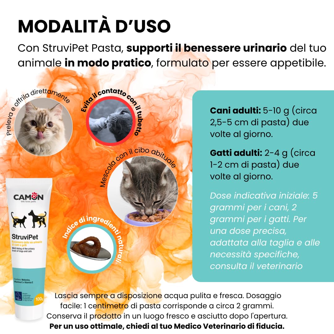 Camon StruviPet Pasta Vie Urinarie Cani e Gatti 100 g