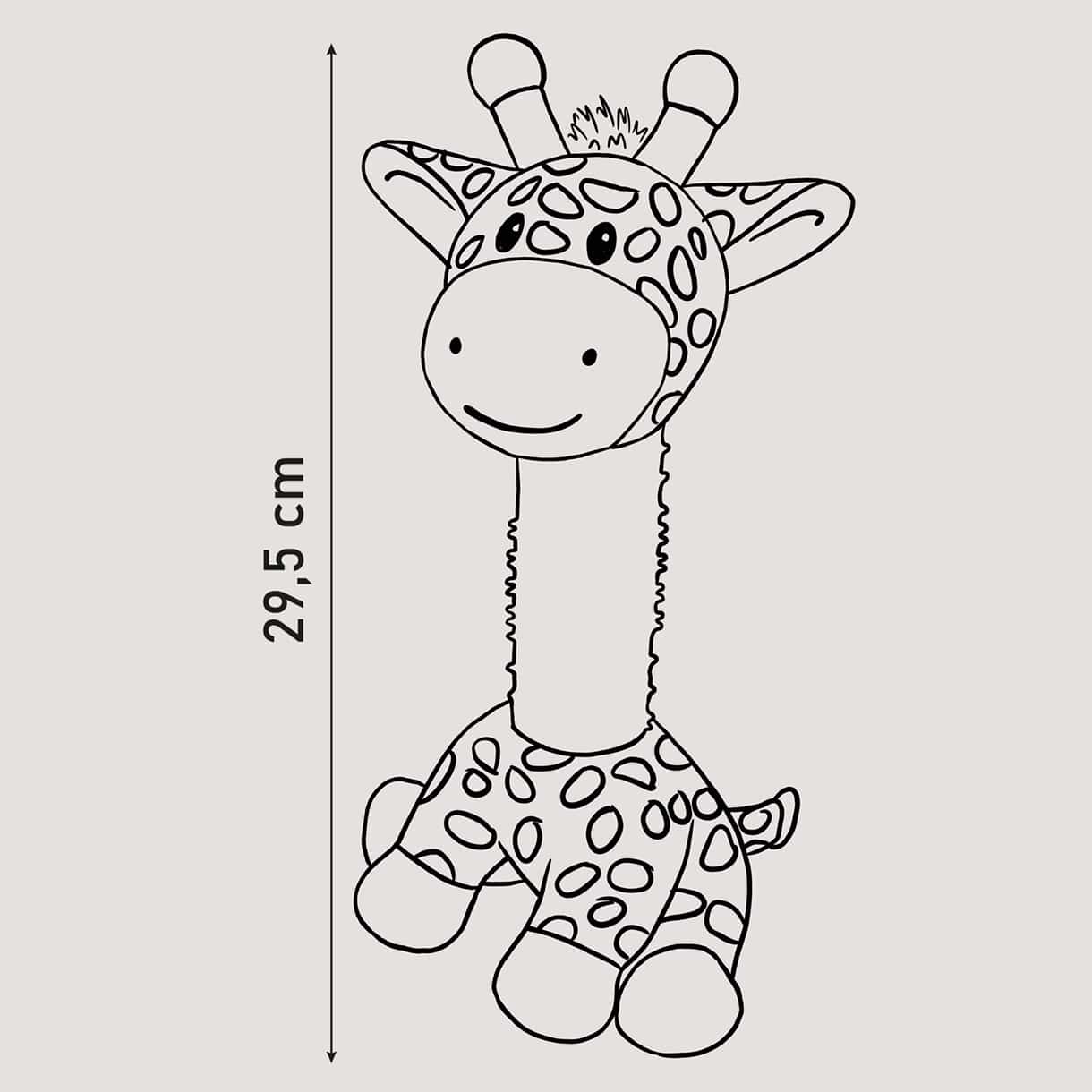 Ne&No giraffa peluche giocattolo cani 29,5 cm denti