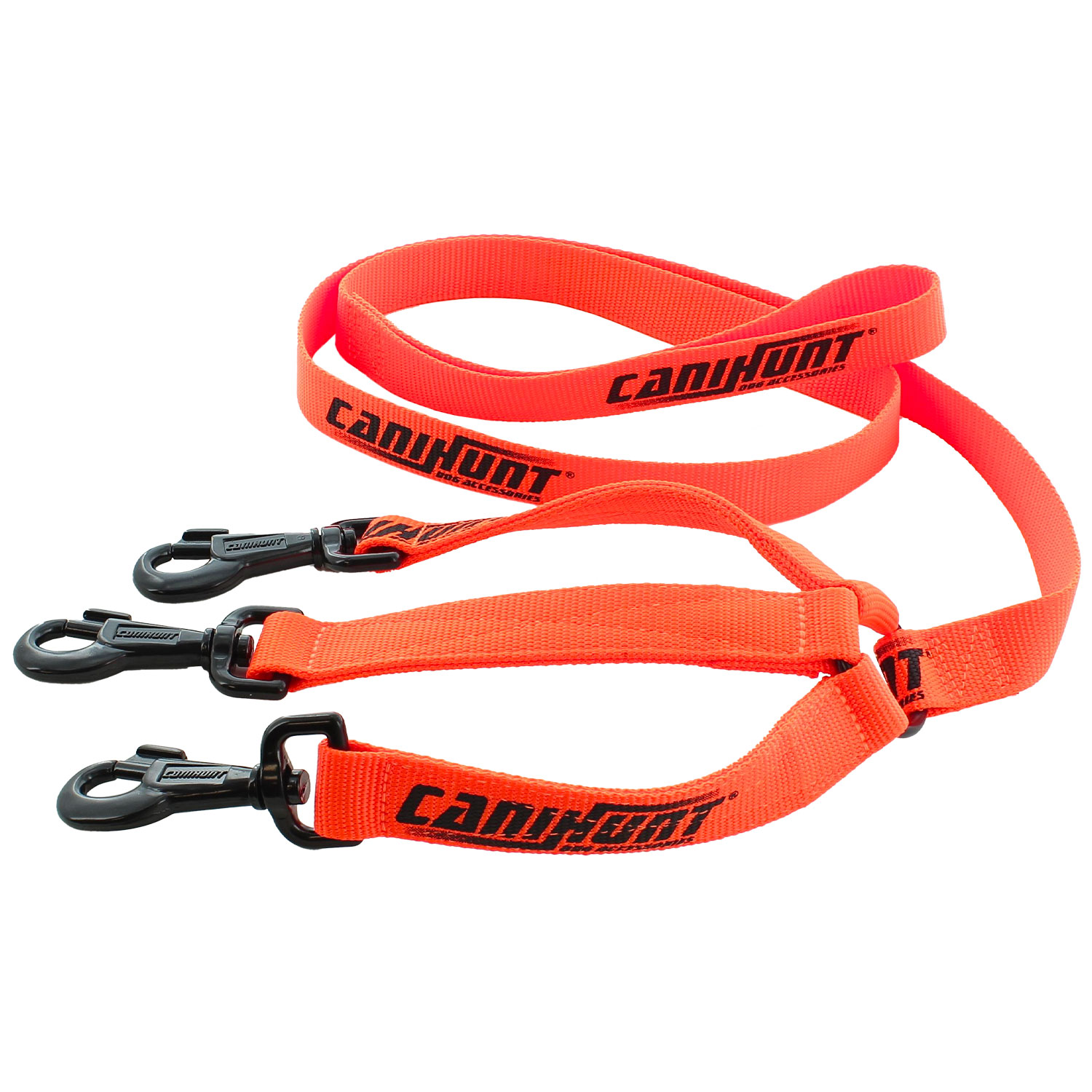 Canihunt First Hunter Guinzaglio Triplo Arancione 150 cm