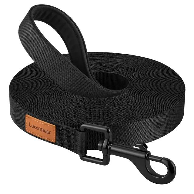 Looxmeer Guinzaglio Addestramento cane nero in nylon