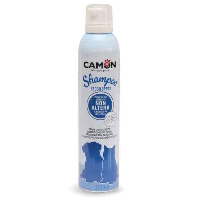 Camon Shampoo Secco Spray 300ml Cani Gatti Senza Risciacquo
