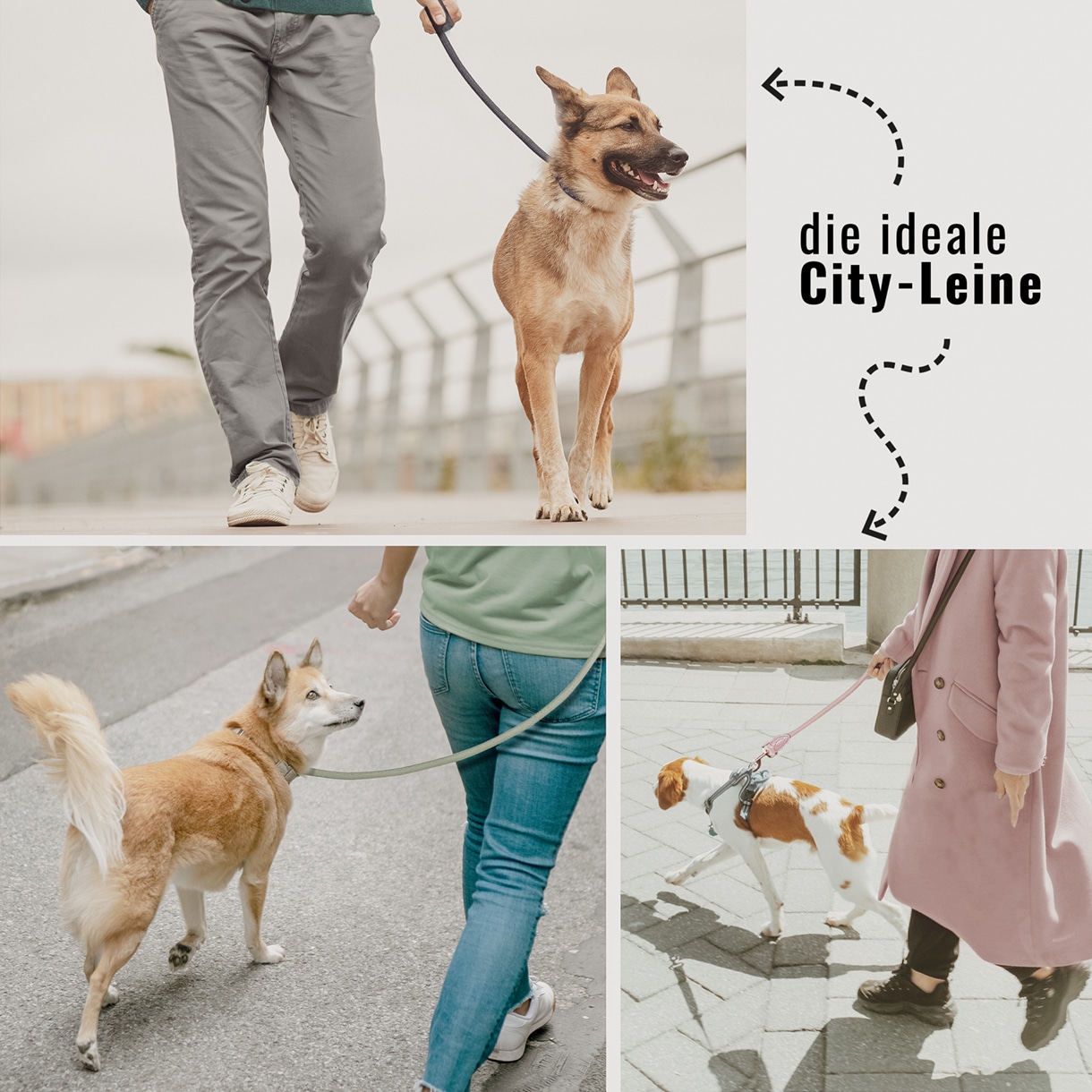 Ne&No guinzaglio corda cani personalizzato pelle 120 cm