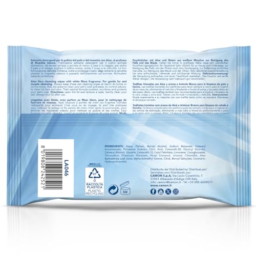 Camon Salviettine Detergenti Cane e Gatto 6x40 3 Profumi Maxi