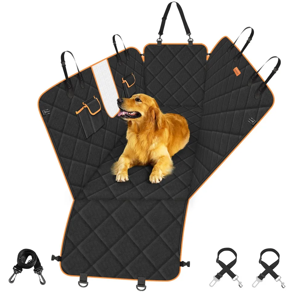 Looxmeer Telo Coprisedile Auto per Cani 147x137 Nero Impermeabile